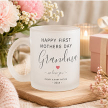 Enkel & Chic mormor fotokollasj-mugg med hjärta