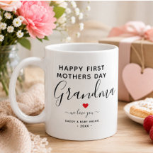Enkel & Chic mormor fotokollasj-mugg med hjärta