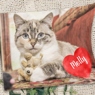 Enkel Chic Pet Photo Personlig Hund Cat Lover Fleecefilt