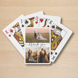 enkel chic tack 3 bilder kollage bröllop casinokort