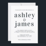 Enkel Chic Typografi Svartvitt Bröllop Inbjudningar<br><div class="desc">Den enkla och chic bröllopsinbjudan har svartvit snyggt, elegant och modern typografi på vit bakgrund. Lägg bara till dina uppgifter om bröllop. Enbart designad för dig av Lycklig Dolphin Studio. Kontakta oss på happydolphinstudio@outlook.com om du behöver hjälp eller matchande produkter. Vi är lycklig för att hjälpa dig att göra bröllop...</div>