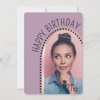 Enkel Chic, vilken ålder som helst på födelsedag R Inbjudningar