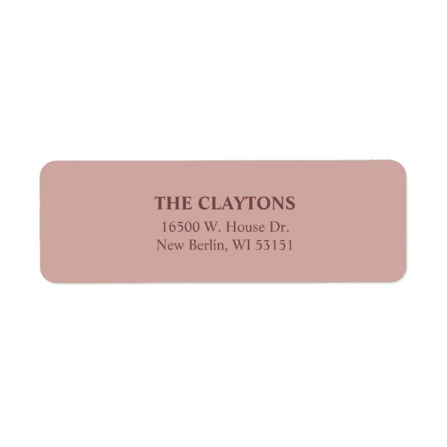 Enkel Cinnamon Ro Returetiketter Returadress Etikett (Framsidan)