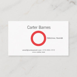 ENKEL CIRKEL I RÖTT Affärskort Visitkort