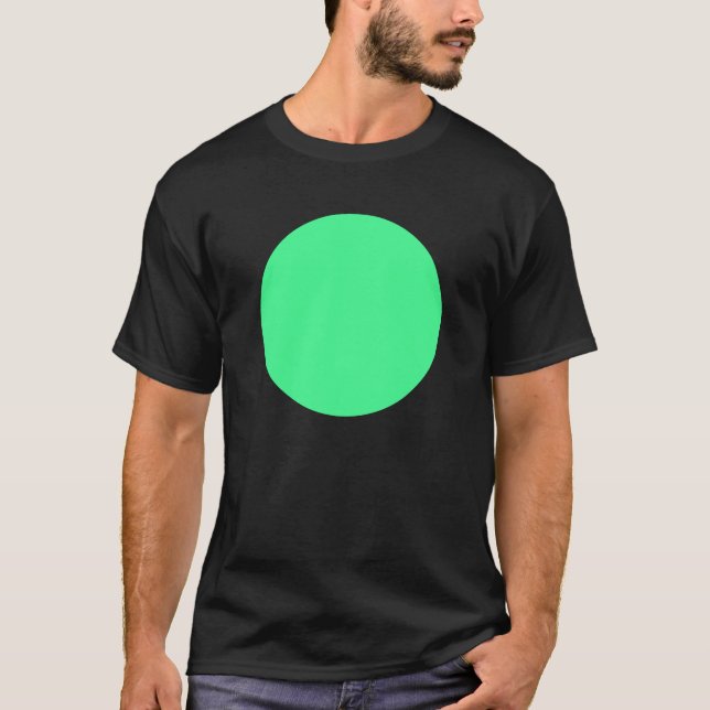 Enkel cirkel - Mint-Grönt Tee Shirt (Framsida)