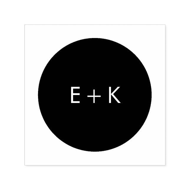 Enkel cirkel, Monogram Frimärke Självfärgande Stämpel (Design)