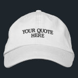 Enkel citattecken för Anpassningsbar Broderad Keps<br><div class="desc">Enkel Anpassningsbar Offert för Basklocket. Lägg till din favorit eller slogan för en anpassningsbar hatt.</div>