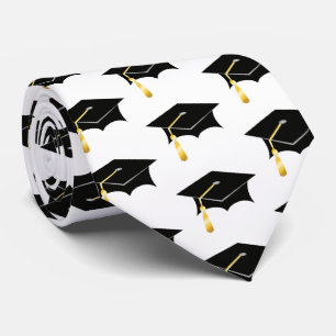 Enkel Classy Elegant Grad Cap Mönster Studenten Slips