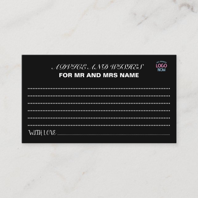 ENKEL CONTEMPORARY CLEAN BLACK FASHIONABLE CLIENT RÅDKORT (Framsida)