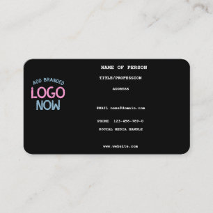 ENKEL CONTEMPORARY CLEAN BLACK FASHIONABLE CLIENT VISITKORT