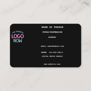 ENKEL CONTEMPORARY CLEAN BLACK FASHIONABLE CLIENT VISITKORT