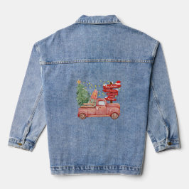 Enkel cool stilren denimjacka för jul 