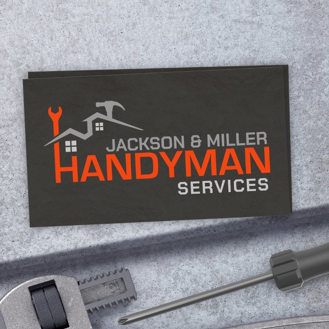 Enkel Coola för handyman Services Visitkort (Skapare uppladdad)