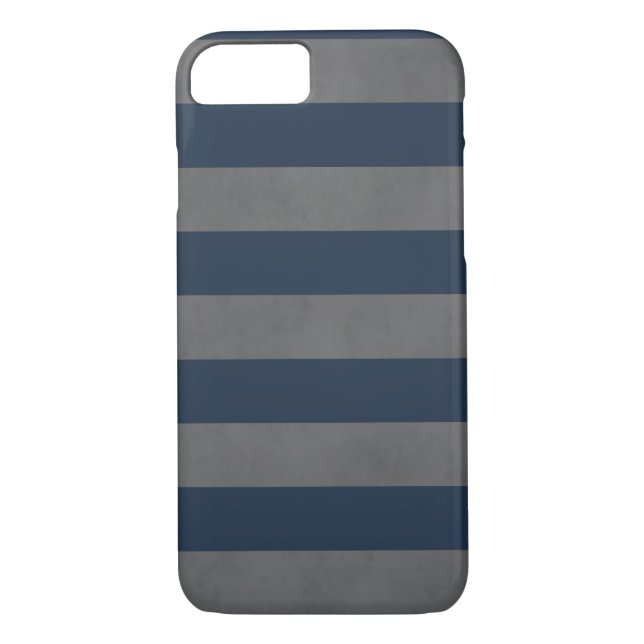 Enkel Coola Manly Struktur Grått Blue Stripe Case-Mate iPhone Skal (Baksida)