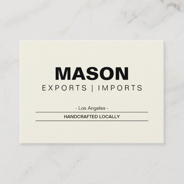 Enkel | Cream Visitkort (Framsida)