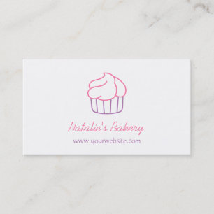 Enkel Cupcake Doodle Artisan Bageri Visitkort