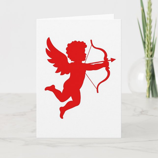 Enkel Cupid Kärlekskort Kort (Framsida)