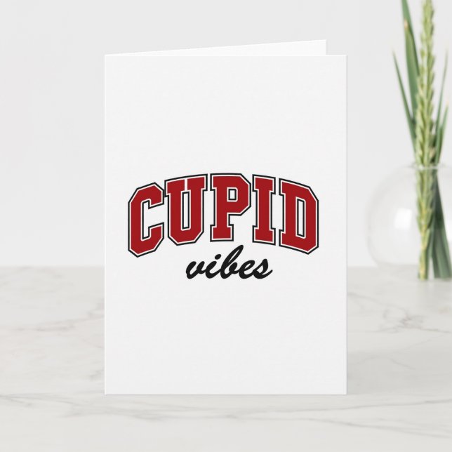Enkel Cupid Vibes Välkomstkort Kort (Framsida)