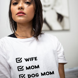 Enkel cute Checkbox Maka Mamma Hund mamma T Shirt