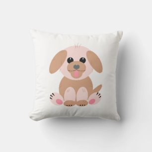 Enkel Cute Puppy Hund Pastel-Tecknad Kudde