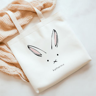 Enkel cute Rabbit Girly-Personlig Tygkasse
