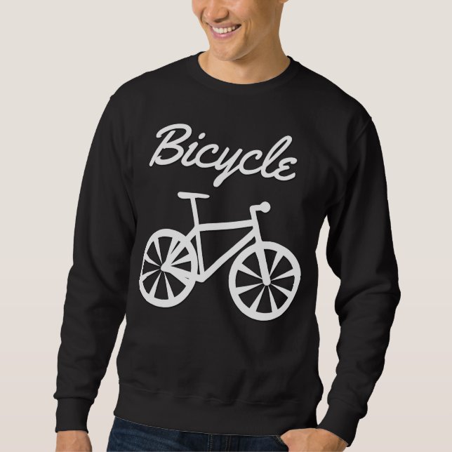 Enkel cykeldesign lång ärmad tröja (Framsida)