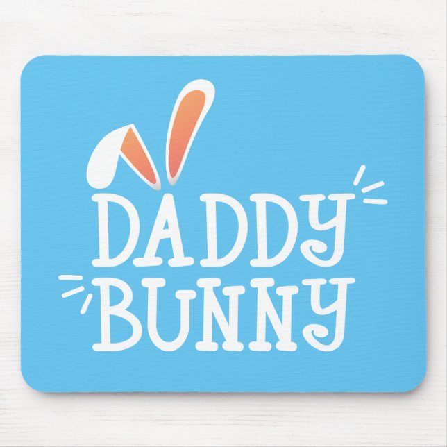 Enkel Daddy Bunny Påsktypografi | Musmadrass Musmatta (Framsidan)