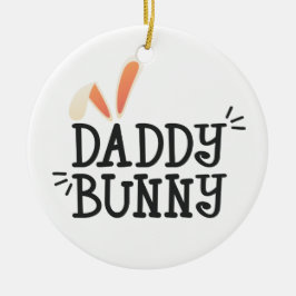 Enkel Daddy Bunny påsktypografi | Ornament