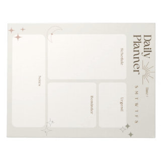 Enkel daglig planering med anteckningar och påminn anteckningsblock