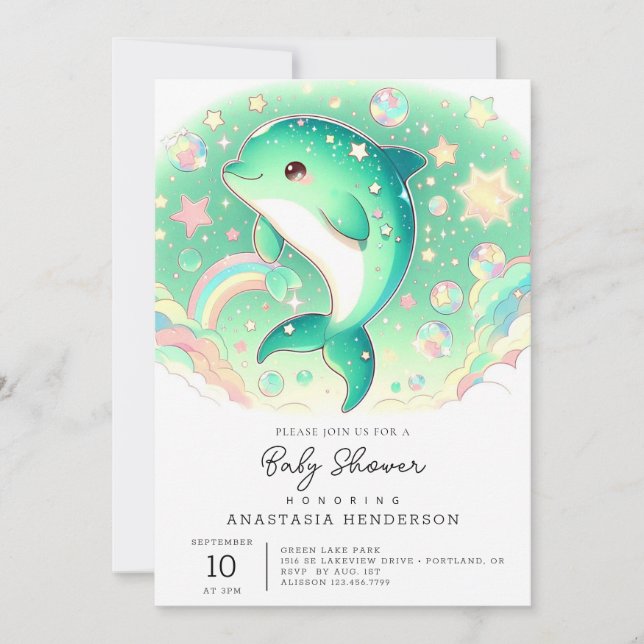 Enkel daglig spädbarnshuggare för spädbarn inbjudningar (Framsida)