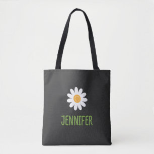 Enkel Daisy Blommig Monogram Tygkasse