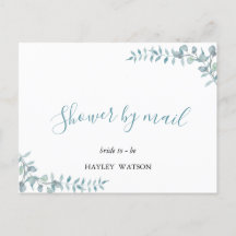 Enkel, dammblå Möhippa med vattenfärg per post