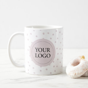 Enkel dammig rosa minimal företagslogotyp anpassad kaffemugg