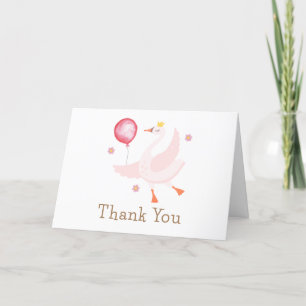 Enkel dancing Princess Svan Balloon Baby Shower Tack Kort