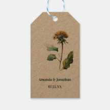 Enkel Dandelion Blommigt Bröllop Gift Märkre