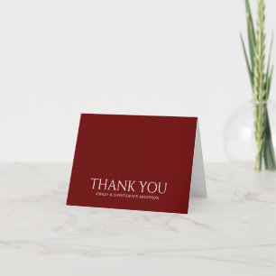 Enkel Deep Ruby Red Tack Kort