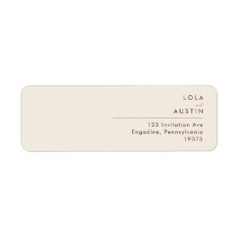 Enkel deert | Etikett för naturlig vit returadress