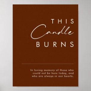 Enkel deert Mörk Cinnamon this Candle Burns Poster