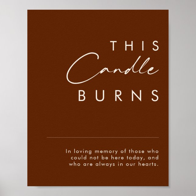 Enkel deert | Mörk Cinnamon this Candle Burns Poster (Framsidan)
