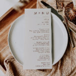 Enkel deert | Naturvit Bröllop-midmeny Meny<br><div class="desc">Denna enkla deert | Naturvit bröllop middag är precis vad du är tittar för för att komplettera din moderna roustiska boho bröllop. Perfekt för antingen en western vibe av vintage eller en retro av fallande bohemi. Det minsta kanelskriptet med mörk är verkligen en poppel med denna höstbakgrund. Du kan välja...</div>