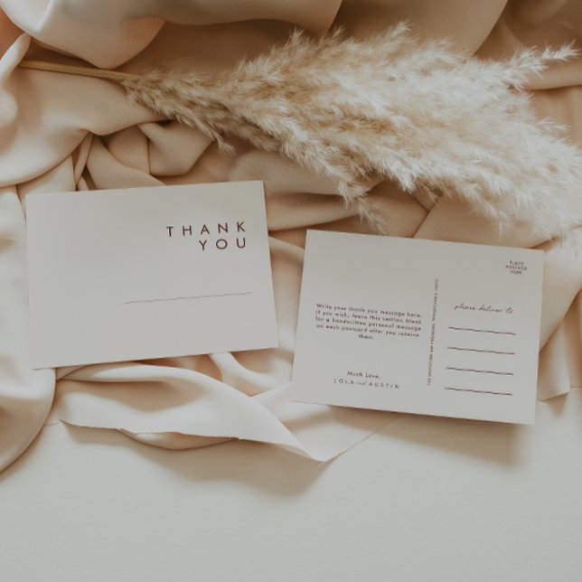 Enkel deert | Postkort för Bröllop Tack Vykort (Skapare uppladdad)