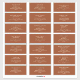 Enkel deert | Terracotta Adressetiketter Klistermärken