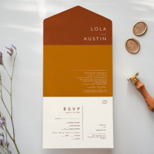 Enkel deert Terracotta, Orange och Cinnamon Al