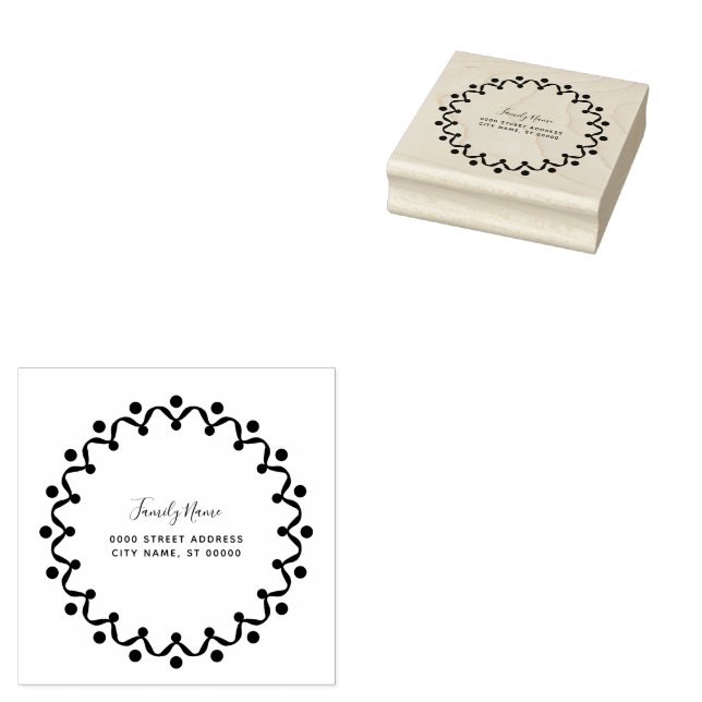 Enkel dekorativ Returadress Rubber Frimärke Stämpel (Stämplad)