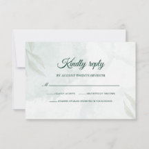 Enkel delikat blomsterbröllop RSVP-kort