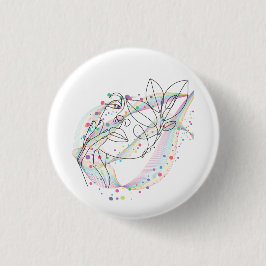 Enkel design för badge/nål/knapp med linjeteckning knapp