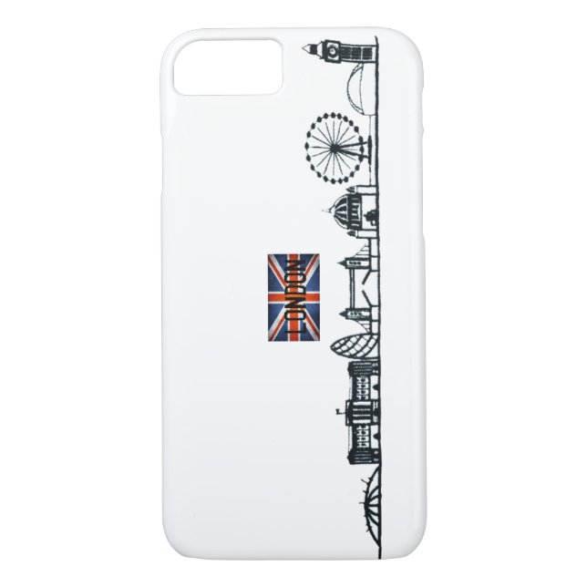 ENKEL DESIGN FÖR LONDON LANDMARKILLUSTRATION Case-Mate iPhone SKAL (Baksida)