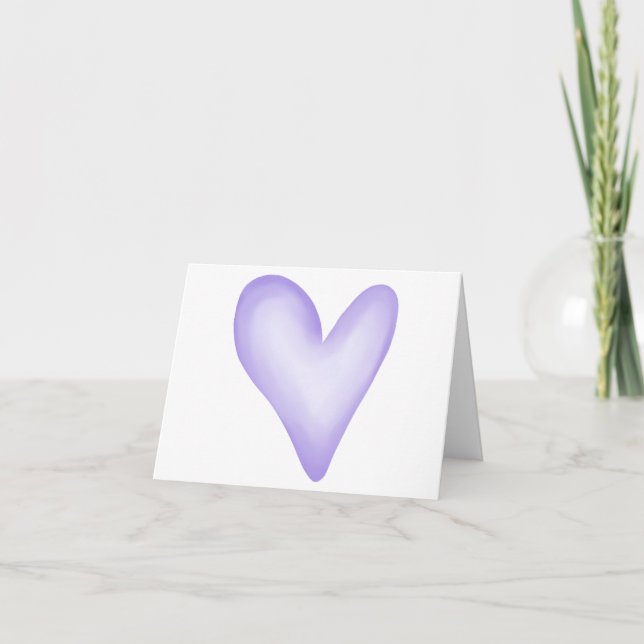 Enkel design för Purple Heart BLANK Kort (Framsida)