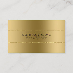 Enkel design för shiny Faux Metallic Guld Visitkort