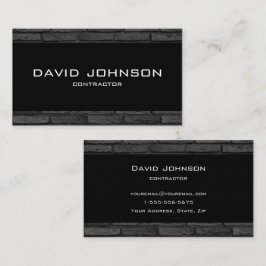 Enkel design för svart och grå tegelsten visitkort